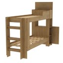 Ver imagem 7 de Cama Beliche Adulto Junevil Baú Superior com Escadas Armário de 1 Porta Marrom/Amendoa