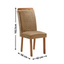 Ver imagem 3 de Mesa de Jantar Liz 120 cm Tampo MDF Vidro Canto Copo com 4 Cadeira Aline