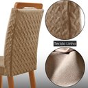 Ver imagem 5 de Mesa de Jantar Liz 120 cm Tampo MDF Vidro Canto Copo com 4 Cadeira Aline