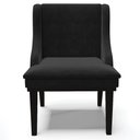 Ver imagem 7 de Poltrona Decorativa Base Fixa de Madeira Firenze Suede Preto - Gran Belo