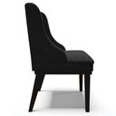 Ver imagem 6 de Poltrona Decorativa Base Fixa de Madeira Firenze Suede Preto - Gran Belo