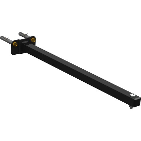 Suporte Refletor Base Reta Braço 40 Cm Preto