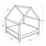 Casinha Pet Cama Casa Cachorro Cães Gato Porte Médio Proteção Confortável Marrom Madeira Preto - 4