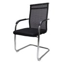 Ver imagem 1 de Cadeira de Escritório Diretor com Base Fixa Atendimentos Consultório London Mesh Preta