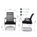 Ver imagem 6 de Cadeira de Escritório Diretor com Base Fixa Atendimentos Consultório London Mesh Preta