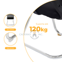 Ver imagem 5 de Cadeira de Escritório Diretor com Base Fixa Atendimentos Consultório London Mesh Preta