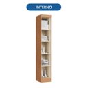 Ver imagem 5 de Guarda-Roupa Modulado 1 Porta Infinity Marrom/Cedro/Pistache Line