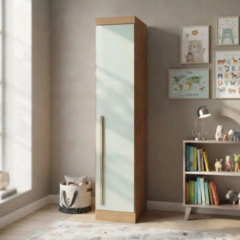 Guarda-Roupa Modulado 1 Porta Infinity Cedro/Pistache