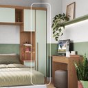 Ver imagem 7 de Guarda-Roupa Modulado 1 Porta Infinity Cedro/Pistache