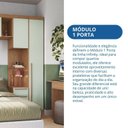 Ver mais imagens de Guarda-Roupa Modulado 1 Porta Infinity Cedro/Pistache