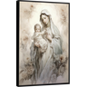 Quadro Decorativo Canvas Moldura Premium Nossa Senhora Jesus Cristo Gg - 1