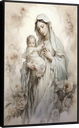 Ver imagem 1 de Quadro Decorativo Canvas Moldura Premium Nossa Senhora Jesus Cristo Gg