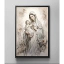 Ver imagem 4 de Quadro Decorativo Canvas Moldura Premium Nossa Senhora Jesus Cristo Gg
