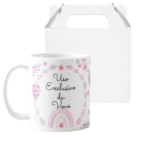 Caneca Delicada Presente Especial Uso Exclusivo da Vovó