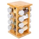 Ver imagem 1 de Porta Temperos Giratório 16 Potes Quadrado Bambu - 4996