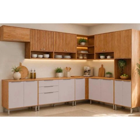 Kit Modulado 10 Peças Divina C119 Cinamomo/Off White MGM