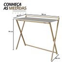 Ver imagem 2 de Mesa e Escrivaninha Dobrável Simples Multiuso Arenas/dourado