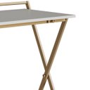 Ver imagem 6 de Mesa e Escrivaninha Dobrável Simples Multiuso Arenas/dourado