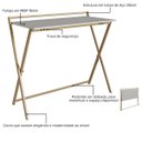 Ver imagem 3 de Mesa e Escrivaninha Dobrável Simples Multiuso Arenas/dourado