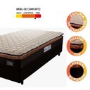 Ver imagem 3 de Cama Box Solteiro Colchão Espuma D33 Pillow Top Millenium 88x188x57cm Marrom