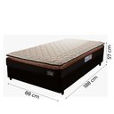 Ver imagem 5 de Cama Box Solteiro Colchão Espuma D33 Pillow Top Millenium 88x188x57cm Marrom