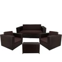 Ver imagem 1 de Conjunto De Poltronas E Mesa Marrom Tabaco Classe A
