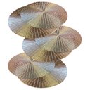 Ver imagem 1 de Jogo Americano 12 Peças Mesa Posta Mesa Redondo Linha Luxo Tamanho Grande Modelo Egípcio em Pvc Cor: