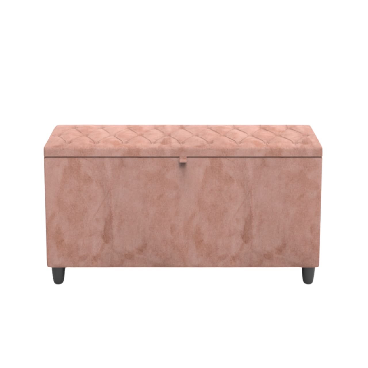 Recamier Baú Casal Estofado Capitonê 85 Cm para Quarto - Rosa - 5