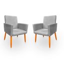 Ver imagem 1 de Kit 2 Poltronas Cadeira para Sala Confortável e Minimalista em Suede