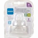 Ver imagem 1 de Kit Bico Mamadeira 4+ meses Fluxo Rápido - Mam 1013 TRANSPARENTE +4 m