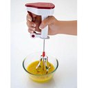 Ver imagem 2 de Batedor Manual Giratório em Aço Inox para Ovos Massas e Bebidas Aço Inox e Plástico Resistente