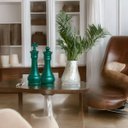 Ver imagem 5 de Peças Decorativas de Xadrez Enfeite de Mesa Rei e Rainha Verde Éden Joelma Decorações Peça de Xadrez