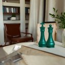 Ver imagem 2 de Peças Decorativas de Xadrez Enfeite de Mesa Rei e Rainha Verde Éden Joelma Decorações Peça de Xadrez