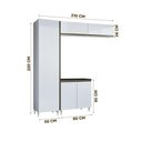 Ver imagem 4 de Armários Para Lavanderia 4 Módulos 100% MDF Com Porta Basculante Branco Holger Shop Jm