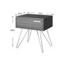 Mesa Cabeceira Infantil 881 c/ 1 Gaveta Noce/Off White - Carraro - 3