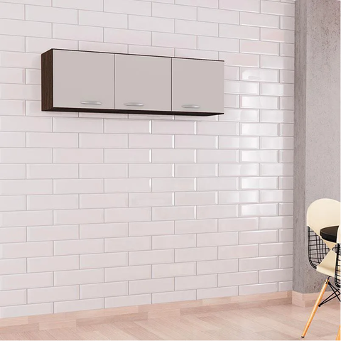 Aereo de cozinha 3 portas off white