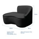Ver imagem 5 de Kit Divã Recamier Orgânico Marrocos 150cm Lado Esquerdo e 1 Poltronas Amore Linho