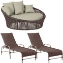 Ver imagem 1 de Kit Chaise Hungria e Espreguiçadeiras Catar Corda Náutica Alumínio Trama Original