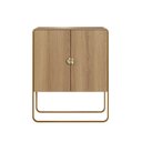 Ver imagem 4 de Balcão Buffet Orgânico 90cm 2 Portas Pé Metal Luna Móvel na Caixa
