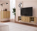Ver imagem 7 de Balcão Buffet Orgânico 90cm 2 Portas Pé Metal Luna Móvel na Caixa
