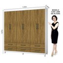 Ver imagem 3 de Guarda Roupa Casal D22 6 Portas 6 Gavetas Carioca Móveis