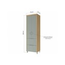 Ver imagem 3 de Armário Multiuso Lavanderia Marquesa C/ 2 Portas e 2 Gavetas 70cm Nature/verde - Nesher