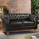 Ver imagem 2 de Namoradeira Chesterfield Duque 2 Lugares Via Encanto Courano Preto