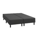 Ver imagem 2 de Caixa Base Box King Resistente em Veludo Premium Moderno:cinza