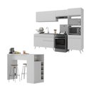 Ver imagem 1 de Armário de Cozinha Compacta com Mesa/bancada Veneza Multimóveis Mp2210 Branco