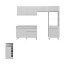 Ver imagem 6 de Armário de Cozinha Compacta com Mesa/bancada Veneza Multimóveis Mp2210 Branco