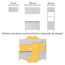 Ver imagem 5 de Armário de Cozinha Compacta com Mesa/bancada Veneza Multimóveis Mp2210 Branco