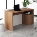 Ver imagem 2 de Mesa Para Computador Escrivaninha 2 Gavetas ME4130 Amêndoa - Tecno Mobili