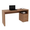 Ver imagem 1 de Mesa Para Computador Escrivaninha 2 Gavetas ME4130 Amêndoa - Tecno Mobili