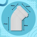 Ver imagem 2 de Joelho Cotovelo Branco 45° 40mm Esgoto Encanamento Pvc | Tigre
